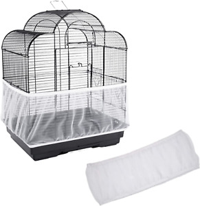 Birdcage Nylon Mesh Net Cover Guard Pet Birds Parrot Cage Seed Catcher Soft Vent