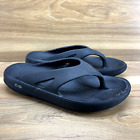 Oofos Mens Sandals 10 Ooriginal Thong Comfort Recovery Slide Black