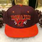 Vintage 90s NCAA Virginia Tech Hokies College Twill Snapback Hat Cap NWOT
