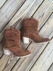 Dingo Boots Western Womens Sz 7.5 M Twisted Sister DI677 Brown Leather Pull-On