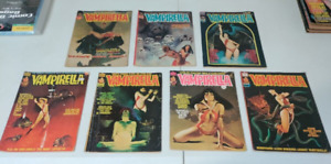 lot of 7 vampirella magazines 12 17 30 48 51 52 62 warren magazines 1970's