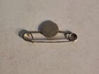 Safety Pin Brooch Silver Tone USA Made 2