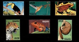 Madagascar 1999 - Fauna of Madagascar - Set of 6 stamps - Scott #1405-10 - MNH