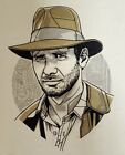 Tyler Stout Handbill Indiana Jones Pros & Cons Series XI R2 D2 Variant Gold GID