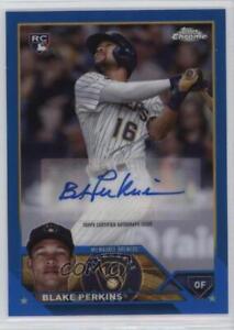 2023 Topps Chrome Update Blue Refractor /150 Blake Perkins Rookie Auto RC