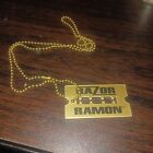 1993 Razor Ramon Original Wit Film On Razorblade Pendant & Chain WWF