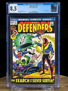 DEFENDERS #2 1972 CGC 8.5 Silver Surfer Key Issue 1st Appearance Calizuma 
