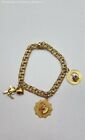 Solid 14Kt Gold Charm Bracelet 8.5in w/ 3 14k Charms - 16g
