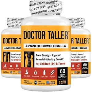 Doctor Taller by NuBest, Vegan Supplement For Kids (8+) & Teens - Pack 3