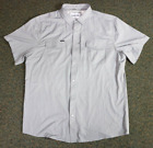 Poncho Shirt Mens XL Pearl Snap Solid Gray Slim Fit Short Sleeve Western