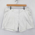 Vineyard Vines Shorts Womens 12 Off White Cream Chino Flat Front Casual Stretch
