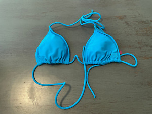 blue string triangle OP    swimsuit bikini top size medium 7-9