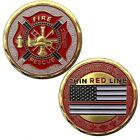 Thin Red Line Fire Rescue Challenge Coin NYPD NYFD Paramedic EMT  #3