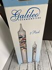 Galileo Standing Liquid Thermometer Made In Germany Rare 2 Pack Two New