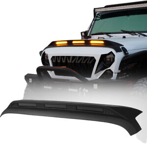 Distinctive Look Hood Protector Stone Guard w/Lights Fit Jeep Wrangler JK 07-18 (For: Jeep)