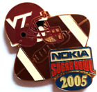 Virginia Tech Hokies Pins RARE 2005 VT Sugar Bowl Team Pin NCAA Pin