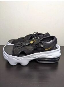 Nike Air Max Koko Sandals NA Black Gold White Shoes CW9705-001 Women's Size 12