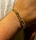 Mens Thick Miami Cuban Link Solid Real Bracelet Gold Finish Heavy Never Change