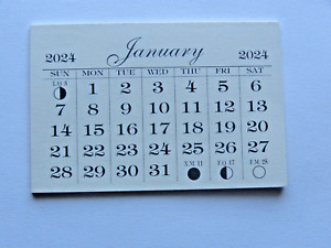 MINI 2024 MONTHLY TEAR OFF GOOD QUALITY CALENDAR PADS BACK PAGE CARD STOCK
