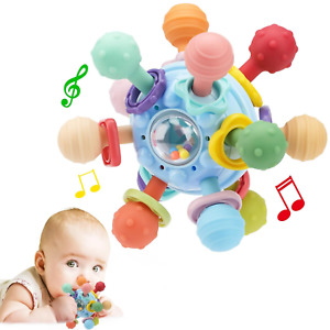 New ListingBaby Montessori Sensory Toys for 0-6 6-12 Months, Food Grade Teething Toys for B