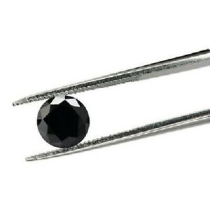 Black Natural Diamond Loose Faceted Round 3mm