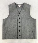 Vintage Filson Mackinaw Wool Cruiser Vest Pockets USA Style 20 Grey Mens Size 44