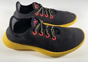 AllBirds Running Shoes Womens 8 Tree Runners TR Lace Up Black Yellow Red Pink