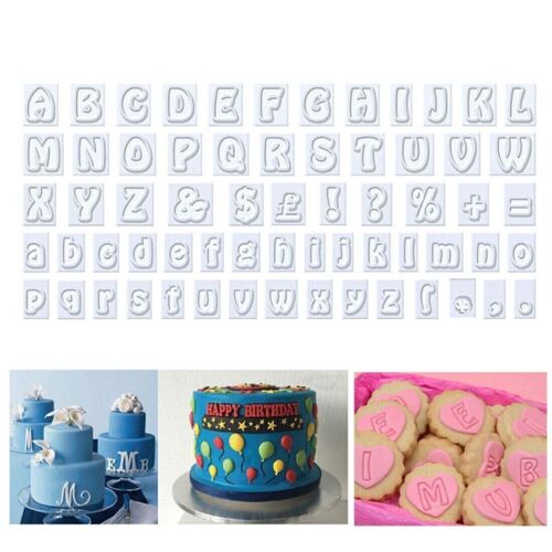 64pcs Alphabet Number Fondant Cutter Mold Mould Icing Cake Cookie Decorating Set