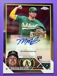 New Listing2023 Topps Chrome Update Mason Miller 🔥 Autograph A’s Rookie Auto RC AC-MMI 📈