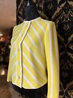 Butte Knit Vintage Lady’s Yellow And White Striped Blazer
