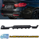 Rear Diffuser Dual Exhaust Tip For 2014-2020 BMW F32 F33 F36 435i M Sport ABS