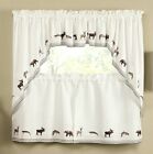 Lodge embroidered kitchen curtain collection (Brand New)
