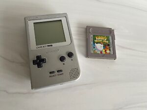 New ListingGameboy Pocket Silver Tested Working w Battery Cover and Kirby's Dream Land Game