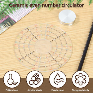 Pottery Trimming Spinner Tools 4.7inch Pottery Circular Divider Acrylic buugo