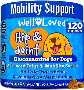 Well Loved Glucosamine for Dogs - Joint Supplement for Dogs Made in USA Vet D...