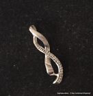 DIAMOND Vtg Necklace Pendant MARKED JWBR 925 STERLING SILVER Jewelry lot y