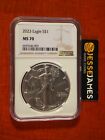 2023 $1 AMERICAN SILVER EAGLE NGC MS70 CLASSIC BROWN LABEL