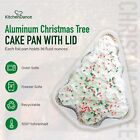 Green Disposable Holiday / Christmas Tree Cake Pans w/Clear Dome Lids- #9501XP