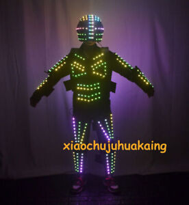 LED Robot Costume Robots Suit DJ Party Show Glowing Remote Control Props Costume