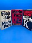 Mario Puzo Hardcover Book Lot of 3 - The Last Don, Fools Die, The Fourth K