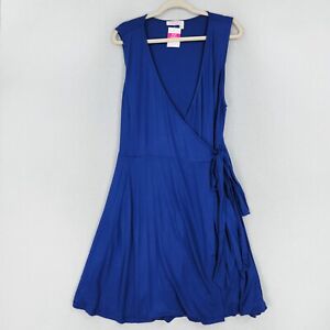 Fresh Produce Dress Womens Extra Large Blue Moonlight Sonia Wrap Stretch NEW