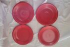 Fiesta Ware Salad/Dessert Plate - RED - Homer Laughlin USA - Set of 4 plates