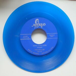 the CELLOS 45 Adele / Love That Girl BLUE wax REPRO doowop MINT- Kz 588