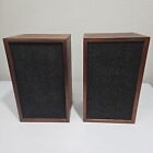 Sweet 1970's Classic Pair (2) UTAH 2-way Wood Bookshelf Speakers