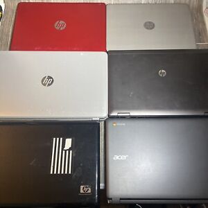 Lot of 6 laptops - 5x HP, 1x Acer, Untested As Is Storage Unit Find