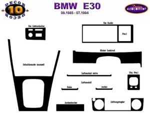 Interior Dash Trim Kit 3M 3D 10-Parts BMW E30 3 SERIES 1985-1994 RHD GRAY