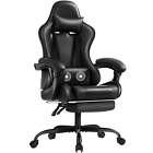 PU Leather Gaming Chair Carbon Fiber Massage Ergonomic Gamer Chair
