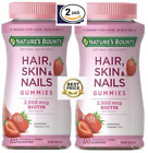 HAIR SKIN & NAILS Biotin with Vitamin C and E, 240 Gummies (2x120) Free Shipping