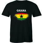 Men's GHANA Ringer T-Shirt Football Africa Cup Of Nations 2019 Retro Country Top