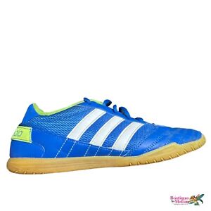 Adidas Top Sala Soccer Shoe Sneaker Blue Neon Green Accents Mens Size 7.5